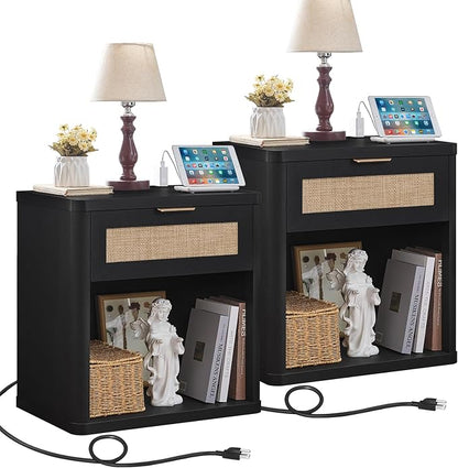 LEYAOYAO Rattan Nightstand by LEYAOYAO-Findtheshiningpointofyourideallife%EF%BC%81