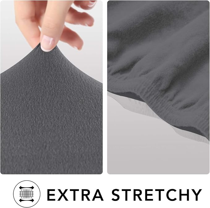 PureFit Stretch Couch Covers for Sofa Large Sofa Slipcovers Gray | 1-Piece Sofa - Image 4