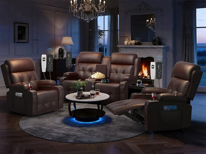 Recliner Sofa Set, Home Theater Seating Wall Hugger Recliners by TOMOSLTER