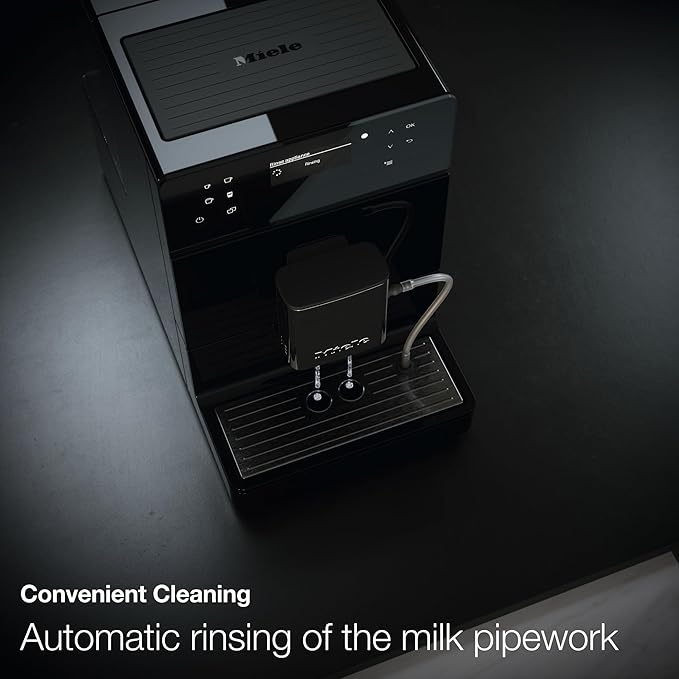 Miele CM 5310 Silence Automatic Coffee Maker - With OneTouch for Two, AromaticSystem, coffee pot, cleaning programs and more, in Obsidian Black