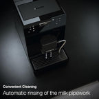 Miele CM 5310 Silence Automatic Coffee Maker - With OneTouch for Two, AromaticSystem, coffee pot, cleaning programs and more, in Obsidian Black