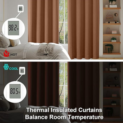 Simplebrand Ava Sun Baked Short Blackout Curtains - Image 6