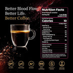 VINIA Blood Flow Energy Coffee Pods - Medium Roast Infused with Red Grape Piceid Resveratrol for Physical Energy & Mental Alertness, Compatible with K Cups Superfood Coffee, Full-Bodied, 30 Ct