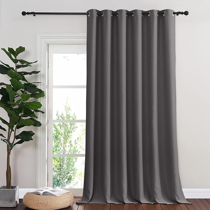NICETOWN Sliding Glass Door Curtain Extra Long 132 inches Long, Grommet Thermal by NICETOWN