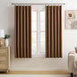 Cappuccino Brown Curtains 40x45 Inches Long 2 Panels Set, Pinch Pleated Thermal by KEQIAOSUOCAI