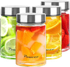 10oz Glass Juice & Water Bottles 4-Pack with Lids- Wide Mouth Reusable Borosilicate Glass- for Juicing, Smoothies, Protein Shakes, Blender & Shaker Bottle- Refillable & Dishwasher Safe(10 oz/300ml)