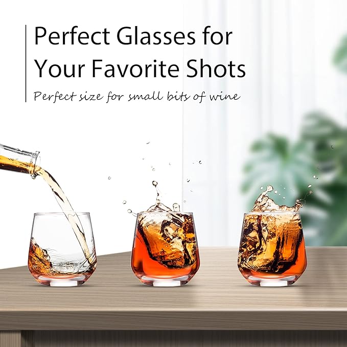Zopeal 24 Pack Shot Glasses 3.25 oz Tequila Heavy Base Whiskey Tasting Glass Cups Small Liquor and Spirit Bar Shooter for Drinking Tasting Espresso Beer Juice
