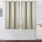Light Beige Thermal Blackout Curtains/38 x 54 Inch/Set of 2 Panels Room by Lemomo