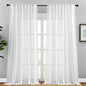 NICETOWN Living Room Curtains Linen Sheer, Rod Pocket & Back Tab Sheer Linen by NICETOWN
