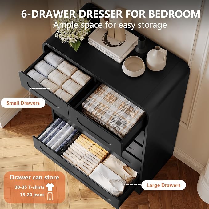 4 Piece Bedroom Set, Dresser and Nightstand Sets, Modern Wooden Large 9 Drawers - Image 5