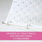 Cake Baking Stencil - Seamless Delicate Pattern for Decorating Tall Double Barrel Cake to Use with Buttercream, Royal Icing, Ganache, Paint, Airbrush (Reine)