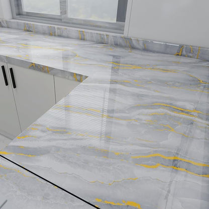 White Gold Marble Contact Paper - Image 2