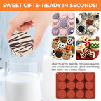 Chocolate Molds,2Pcs Dubai Chocolate Mold and Scraper for Stuffed Bar,Deep Round Fix Chocolate Candy Bar Mold for Filling Knafeh Pistachio Chocolate Bar Kit
