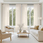 MIULEE Light Beige Sheer Curtains 84 Inches Long 4 Panels 42 x 84 Inches | by MIULEE