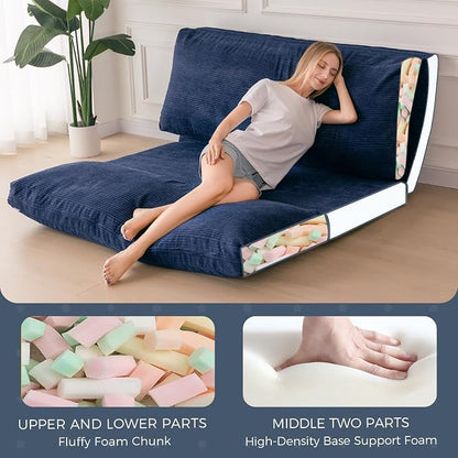 MAXYOYO Folding Sofa Bed, Extra Thick and Long Floor Sofa Convertible Sleeper - Image 4