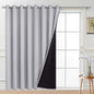 Yakamok Light Grey Blackout Patio Door Curtain Panels W100 x L96, 1 Panel | by Yakamok
