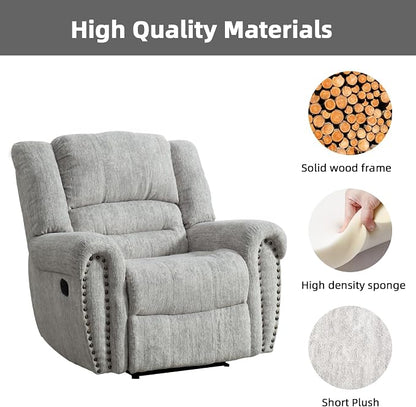 CANMOV Manual Recliner Chair, Classic and Traditional Manual Recliner Chair - Image 5