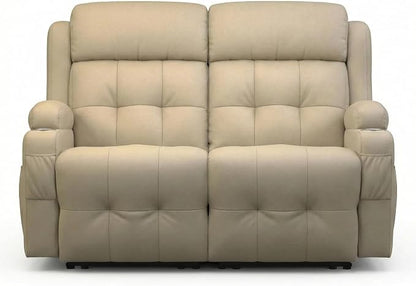 Reclining Loveseat with Pebble Texture Fabric, Loveseat Recliner with USB/Type - Image 8