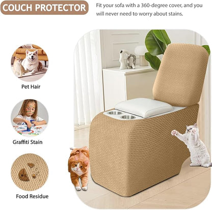 ALIECOM Recliner Sectional Couch Covers L Shape Stretch Corner Reclining - Image 5