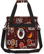 Brown Coffee Coffee Maker Carring Bag Cocoa Kaffee Travel Carrying Storage Tote Bag Compatible with Keurig K-Mini or K-Mini Plus Portable Single Serve Coffee Brewer Case with Pockets for K-cup Pods
