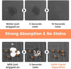 Pet Feeding Mat-Absorbent Pet Placemat for Food and Water Bowl, with Waterproof Rubber Backing, Quick Dry Water Dispenser Mat for Dog and Cat(Christmas, 17"x27")
