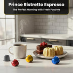 Prince Caffe Espresso Pods Variety Pack Compatible with Nespresso Original Line Machines – Espresso, Ristretto, Millennium & Premium – Intensity 7,8,9,10, 40 Count (4 x 10 Capsules)