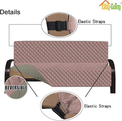 Easy-Going Reversible Couch Cover, Large Futon Sofa, Water Resistant Furniture - Image 3