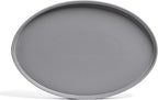 over&back Stackable Stoneware Serving Platter - Elegant 1-Piece Oval Serving Platter to Complete Your Kitchen Set - Perfect for Appetizers, Desserts, and More - 16" L x 11" W - Semi-Matte Charcoal