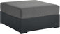 Modway Tahoe Aluminum Ottoman in Gray Charcoal by Modway