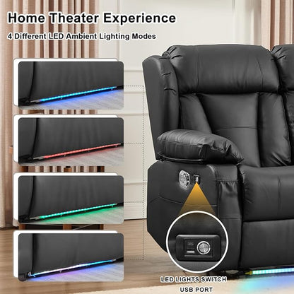 Loveseat Recliner Sofa, RV Recliner Couch, Manual Reclining Loveseat - Image 6