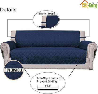 Easy-Going Reversible Couch Cover, 2 Cushion Sofa, Water Resistant Furniture Mat - Image 3