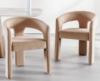 VESCASA Velvet Barrel Dining Chair - Image 6