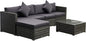 Outsunny 6 Piece Patio Furniture Set Outdoor Wicker Conversation Set All by Outsunny