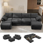 Upgrade Boneless Couch with Storage, Extra Deep&High Seat Modular Sectional by Unknown