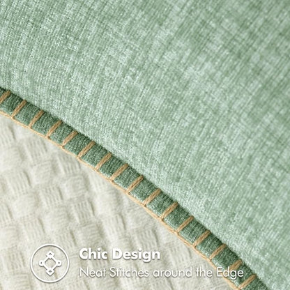MIULEE Decorative Couch Throw Pillow Covers 18x18 Inch Greyish Green 2 Pack | - Image 2