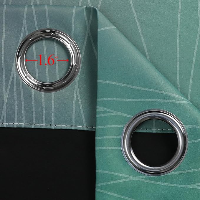 Black and Green Ombre Blackout Curtains 96 Inches Long | Gradient Curtains - Image 7