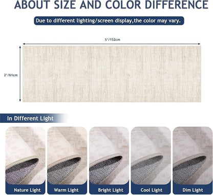 2x5 Washable Runner Rugs，Modern Abstract Rug Runner, Ultra-Thin Kitchen Runner - Image 2