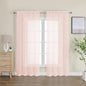 Furman Blush Sheer Curtains, 72 inches Long 2 Panels Set, Light Filtering Top by OWENIE