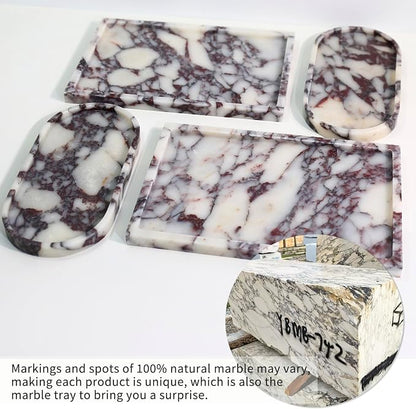 Real Luxurious Natural Marble Vanity Tray Genuine Marble Storage Tray - Image 3