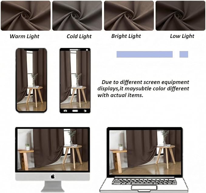 Simplebrand Ava Chocolate Blackout Curtains - Image 8