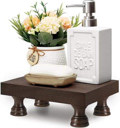 EOSAHR Decorative Wood Riser for Room Decor : Modern Farmhouse Pedestal Stand by EOSAHR
