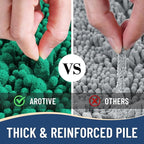 Arotive Luxury Chenille Bathroom Rug Mat, Extra Soft Thick Absorbent Shaggy Bath Rugs, Non-Slip Machine Wash Dry, Plush Bath Mats for Bathroom, Shower and Tub, 30x20, Emerald