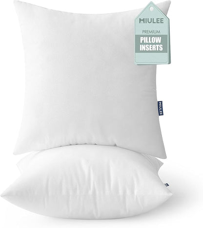MIULEE Pillow Insert 20x20 Inch Set of 2 Decorative Throw Pillow Inserts | - Image 9