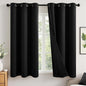 MIULEE Black 100% Blackout Curtains by MIULEE