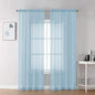 Chyhomenyc Sky Blue Sheer Curtains 78 Inches Long 2 Panels Set by Chyhomenyc