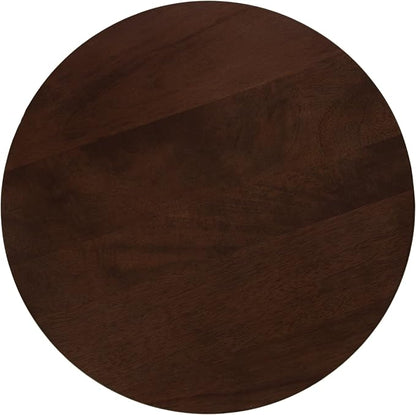 Kate and Laurel Gierson Modern Wooden Round Side Table; 12 x 12 x 22; Dark - Image 7
