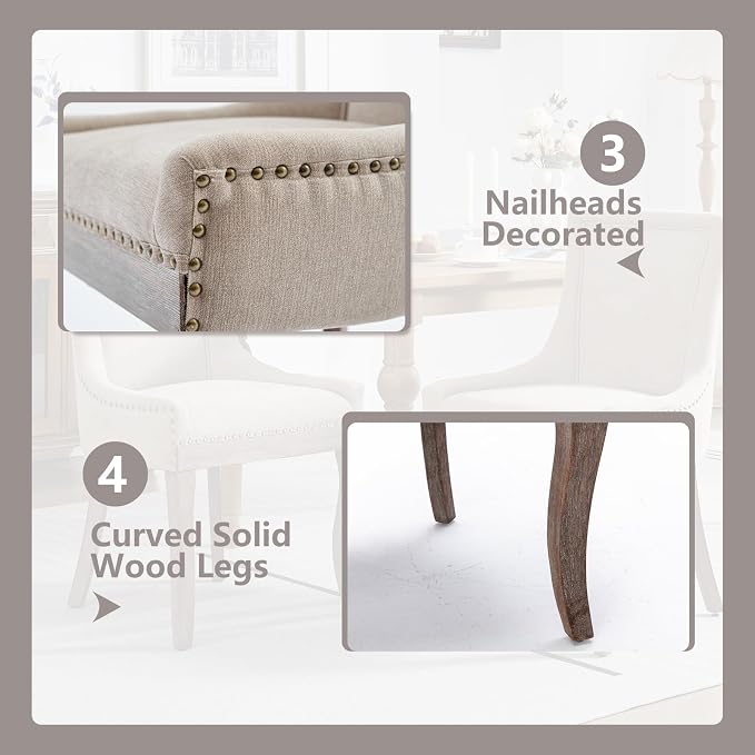 Modern Dining Chairs Set of 6, High Back Dining Chairs Side Chairs - Image 6