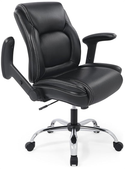 Ergonomic Heavy Duty Mid-Back Padded Bonded Leather Padded by CHAIRMAN