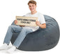 Lukeight Stuffed Animals Storage Bean Bag Chair Cover by Lukeight
