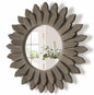 Honiway Farmhouse Wall Decor Mirror 12 inch Sunburst Boho Wood Mirror Rustic by Honiway